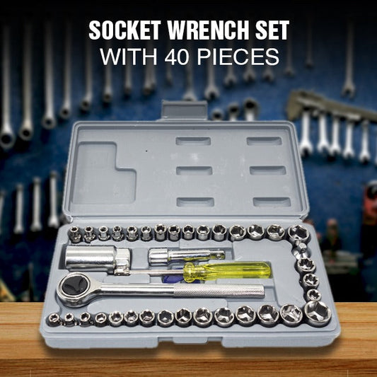 Aiwa Socket Wrench  Tool Kit &amp; Screwdriver And Socket Set (40pcs )