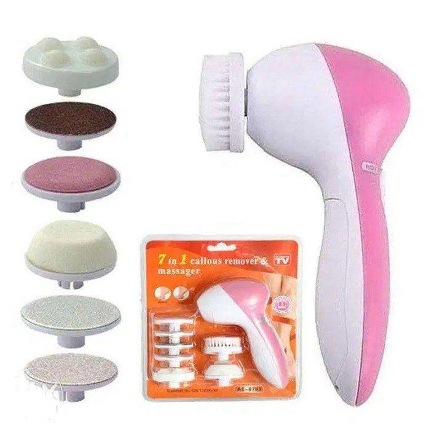 7 in 1 Facial Electric Cleanser and Massager, Face Massager Machine, Skin Electric Cleanser, Scrub Beauty Device Scrubber, Beauty Care Brush for Removing Blackhead Exfoliating and Massaging, Beauty Tool Device