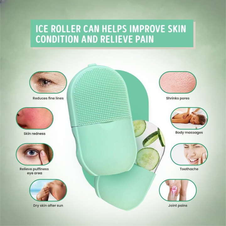 Silicone Cleansing Ice Lattice | Ice Roller Facial Massage-Random Color