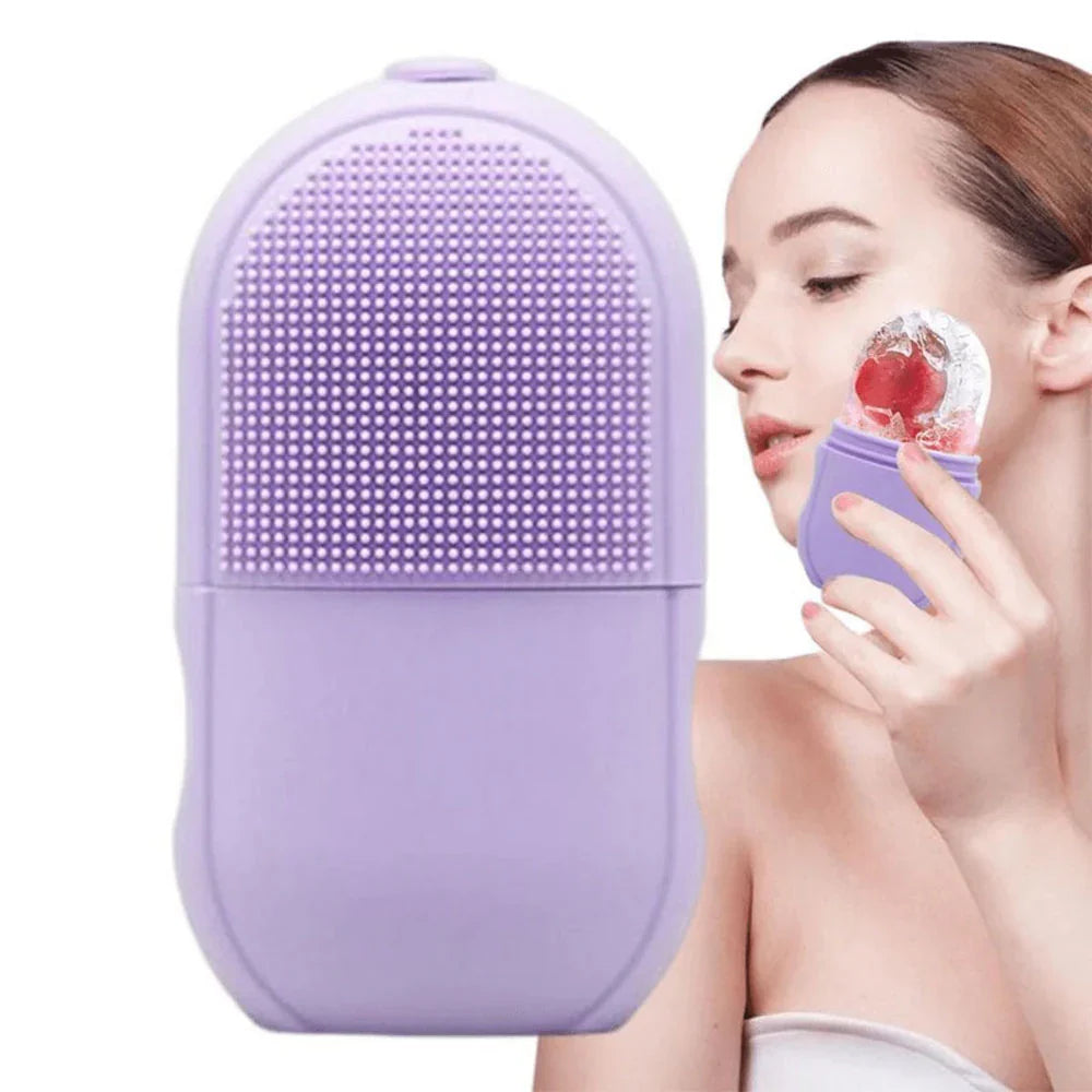 Silicone Cleansing Ice Lattice | Ice Roller Facial Massage-Random Color